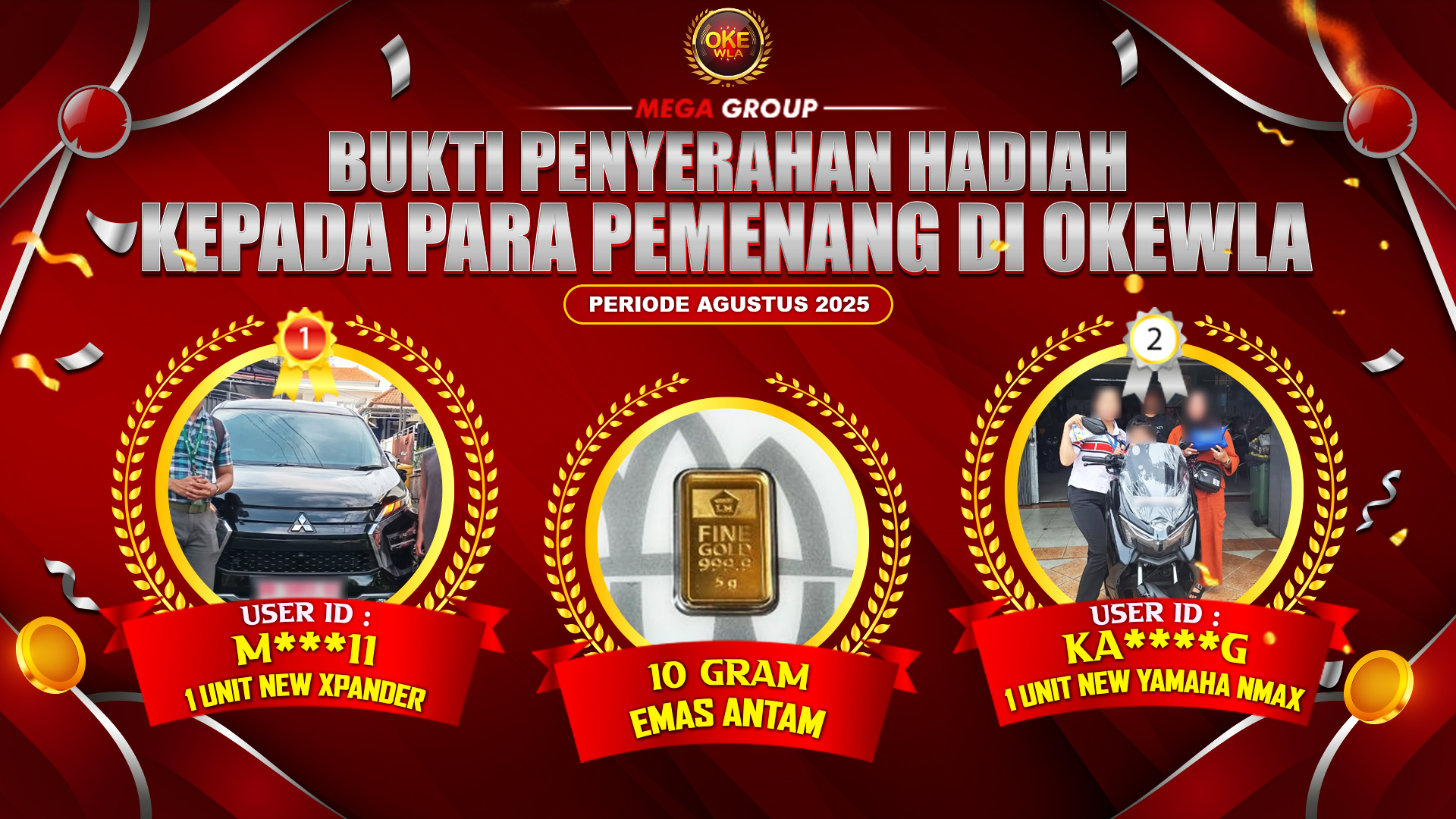 Selamat Kepada Member Setia OKEWLA Sudah Memenangkan Satu Unit Mobil New Xpander