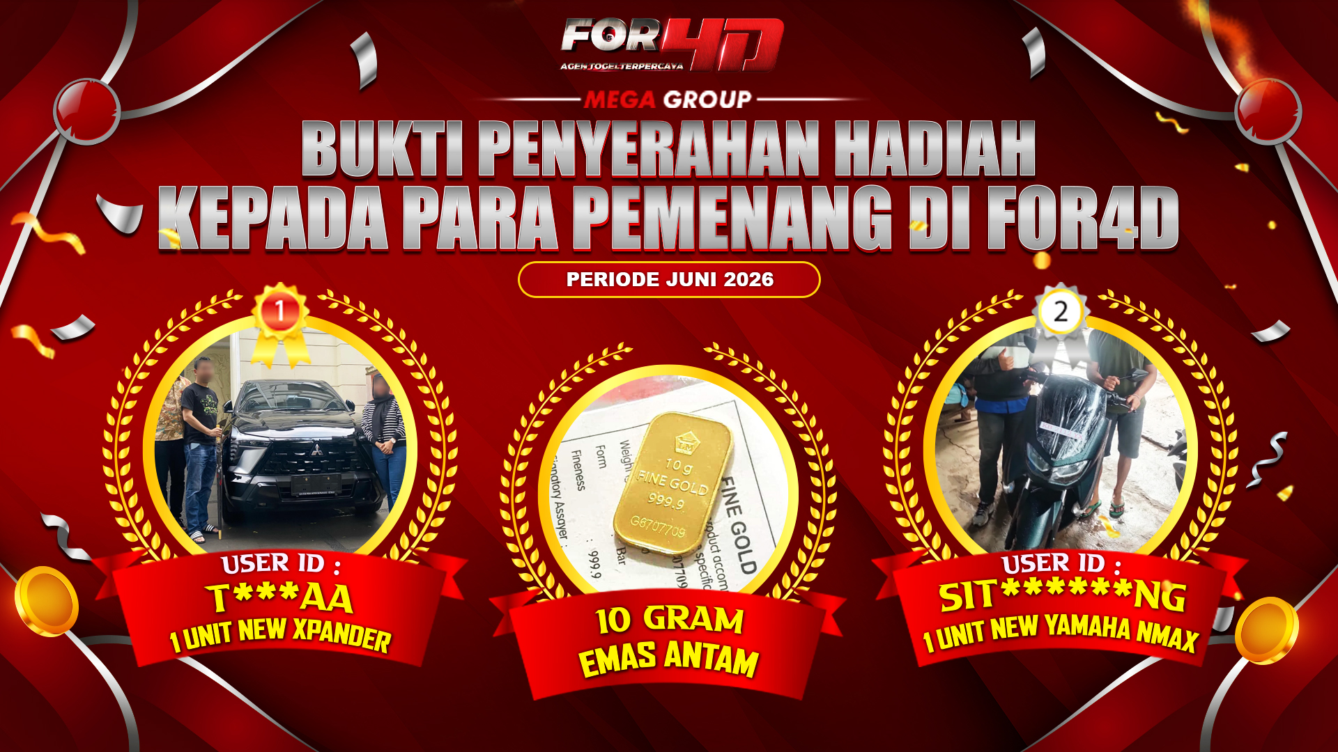 Selamat Kepada Member Setia For4d Sudah Memenangkan Satu Unit Mobil Pajero Sport