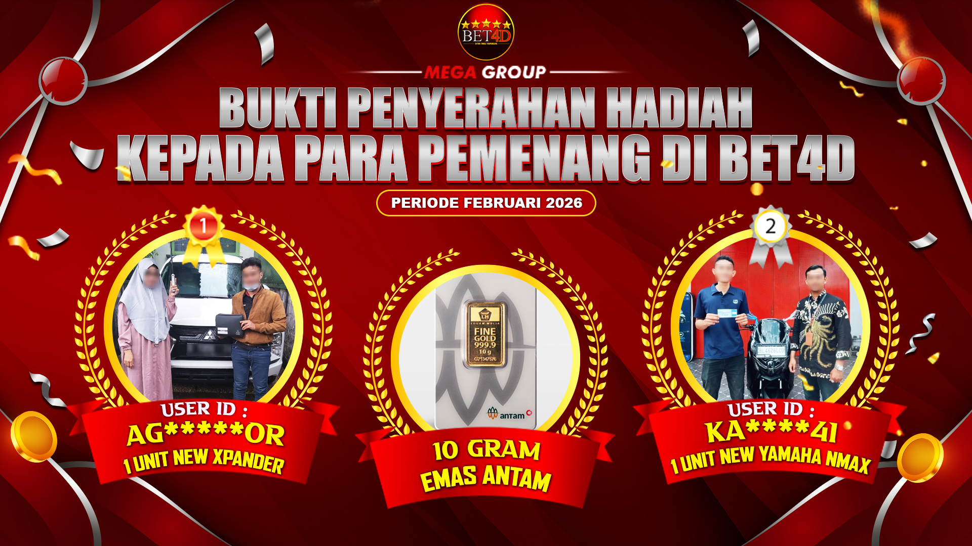 Selamat Kepada Member Setia BET4D Sudah Memenangkan Satu Unit Mobil Pajero Sport